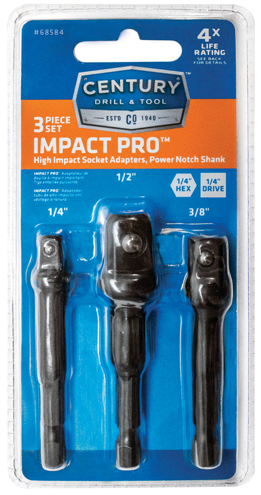 Century Drill And Tool 3 Piece Impact Pro Socket Adapter Set