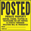 Private Property Sign, Black/ Yellow Plastic, 11 x 11-In.