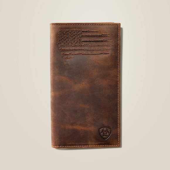 Ariat Men's Rodeo Wallet Patriot Flag Embroidery