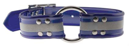 Leather Brothers SunGlo 1.5 Wide Reflective Ring-in-Center Collars (Red 23)