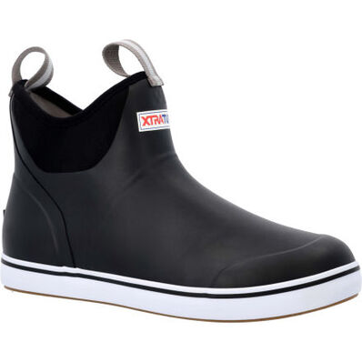 XtraTuf Men's 6 in Ankle Deck Boot Black