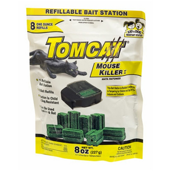 TOMCAT MOUSE KILLER I BAIT STATION WITH REFILLS 8 PACK (0.660 lbs)