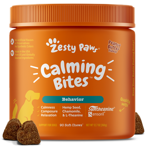 Zesty Paws® Calming Bites™ Soft Chews for Dogs with Suntheanine