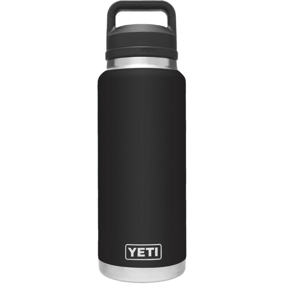 Yeti Rambler 36 Oz. Black Stainless Steel Insulated Vacuum Bottle with Chug Cap