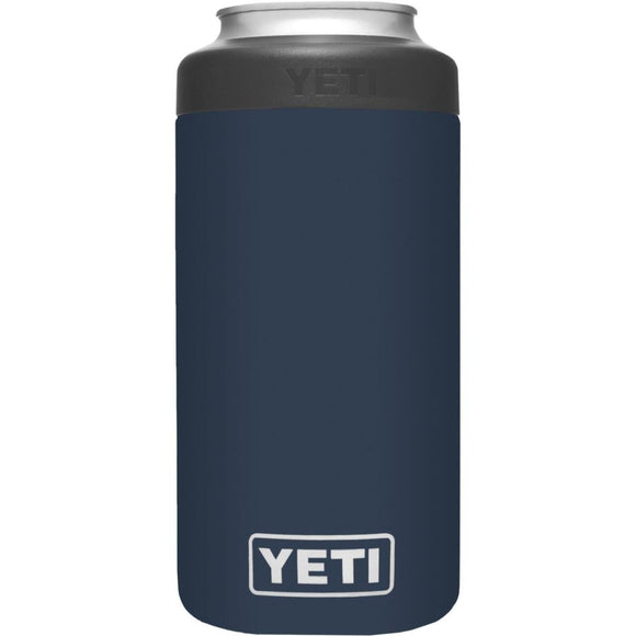 Yeti Rambler Colster Tall 16 Oz. Navy Stainless Steel Insulated Drink Holder with Load-And-Lock Gasket