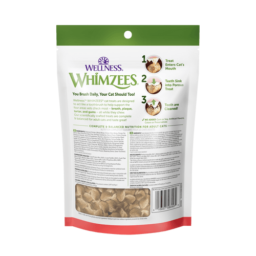 Whimzees Natural Cat Dental Treats, Chicken & Salmon Flavor