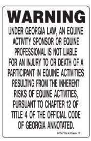 Hy-ko Products Company Equine Liability Sign