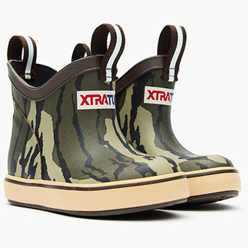 XtraTuf Kids' Mossy Oak® Bottomland Ankle Deck Boot