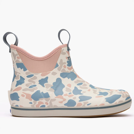 XtraTuf Women's Ankle Deck Boot Ivory Duck Camo