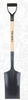 Truper Garden Spade, Rolled Steps, Wood Handle, Poly D-Handle