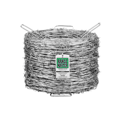 Range Master Barbed Wire 1320 ft L, 5 in Barb, Zinc Coated