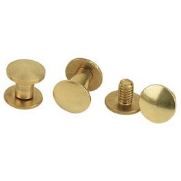 Chicago Screw Pack For Horse Harness, Brass, 1/4 & 3/8-In., 6-Pk.