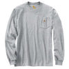 Pocket T-Shirt, Long-Sleeves, Heather Gray, Tall, XXL