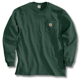 Pocket T-Shirt, Long-Sleeves, Hunter Green, Medium