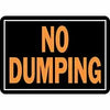 Hy-Ko Products Sign, No Dumping, Hy-Glo Aluminum, 10 x 14-In.