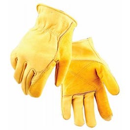 Fencing Work Gloves, Gold Cowhide, Men's M