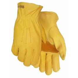 Fencing Work Gloves, Premium Gold Cowhide Leather, Men's L