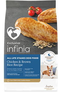 Exclusive® Infinia® All Life Stages Dog Food Chicken & Brown Rice Recipe