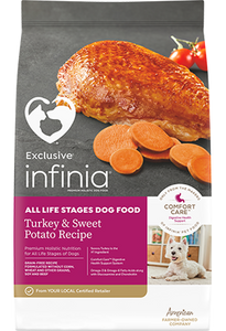 Exclusive Infinia Turkey & Sweet Potato Recipe All Life Stages Dog Food