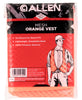 Allen 15750 Safety Vest  OSFA Orange Polyester Mesh