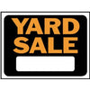 Yard Sale Sign, Hy-Glo Orange/Black Plastic,  9 x 12-In.