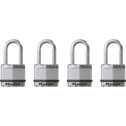 Master Lock Magnum 1-3/4 In. W. Dual-Armor Keyed Alike Padlock with 1-1/2 In. L. Shackle (4 Pack)