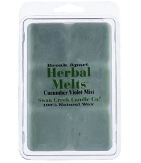Swan Creek Candle Break-Apart Drizzle Melts Cucumber Violet Mist