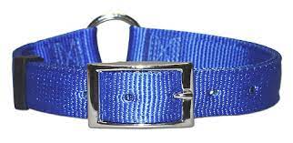 Leather Brothers  No.115N BL21 Nylon Collar Double Ply 1inx21in Color Blue (1 x 21, Blue)