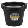 LITTLE GIANT DURAFLEX RUBBER ROUND BUCKET (12 QT, BLACK)