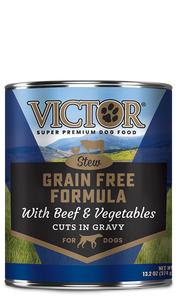 Victor Grain Free Formula with Beef and Vegetables Cuts in Gravy