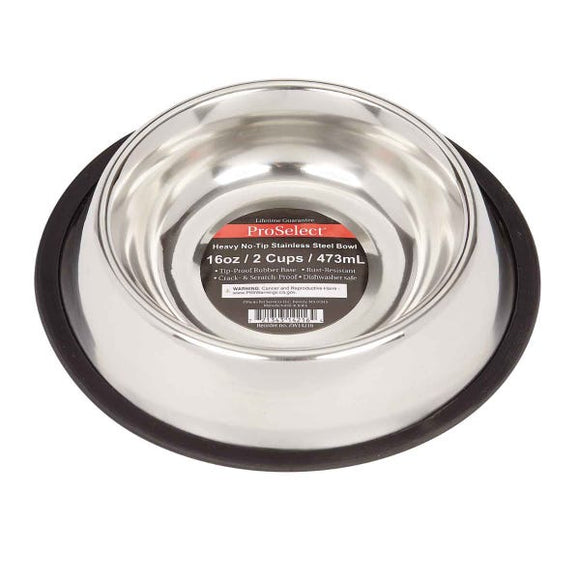 PetEdge ProSelect X-Super Heavy Duty No-Tip Mirror Bowls 1 Pint